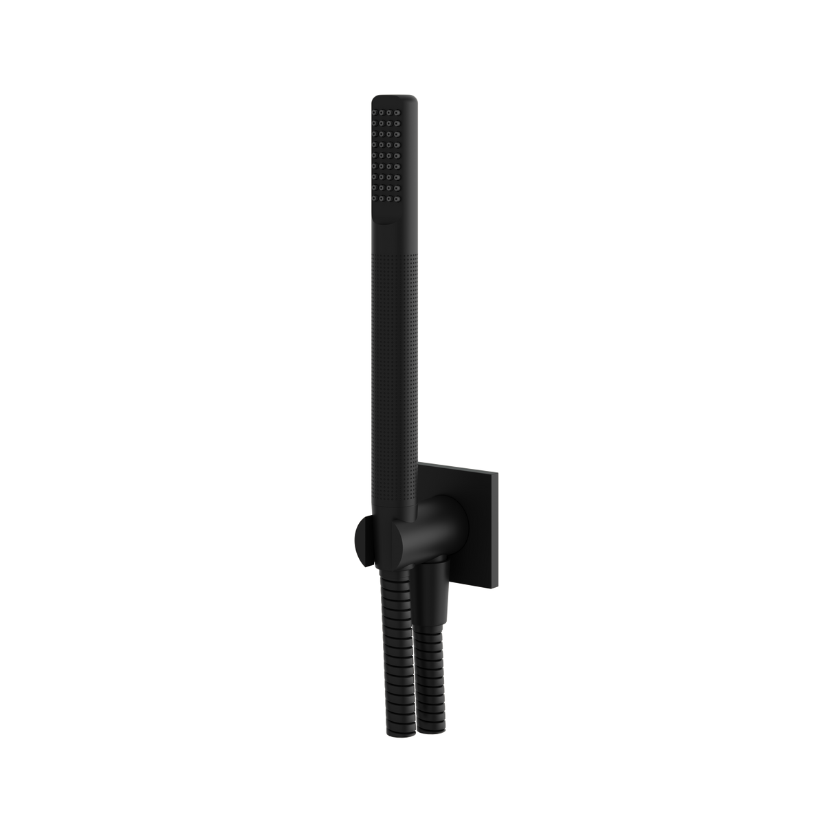 Aquabrass Square Round Handshower Set with Square Flange HSS374 in black