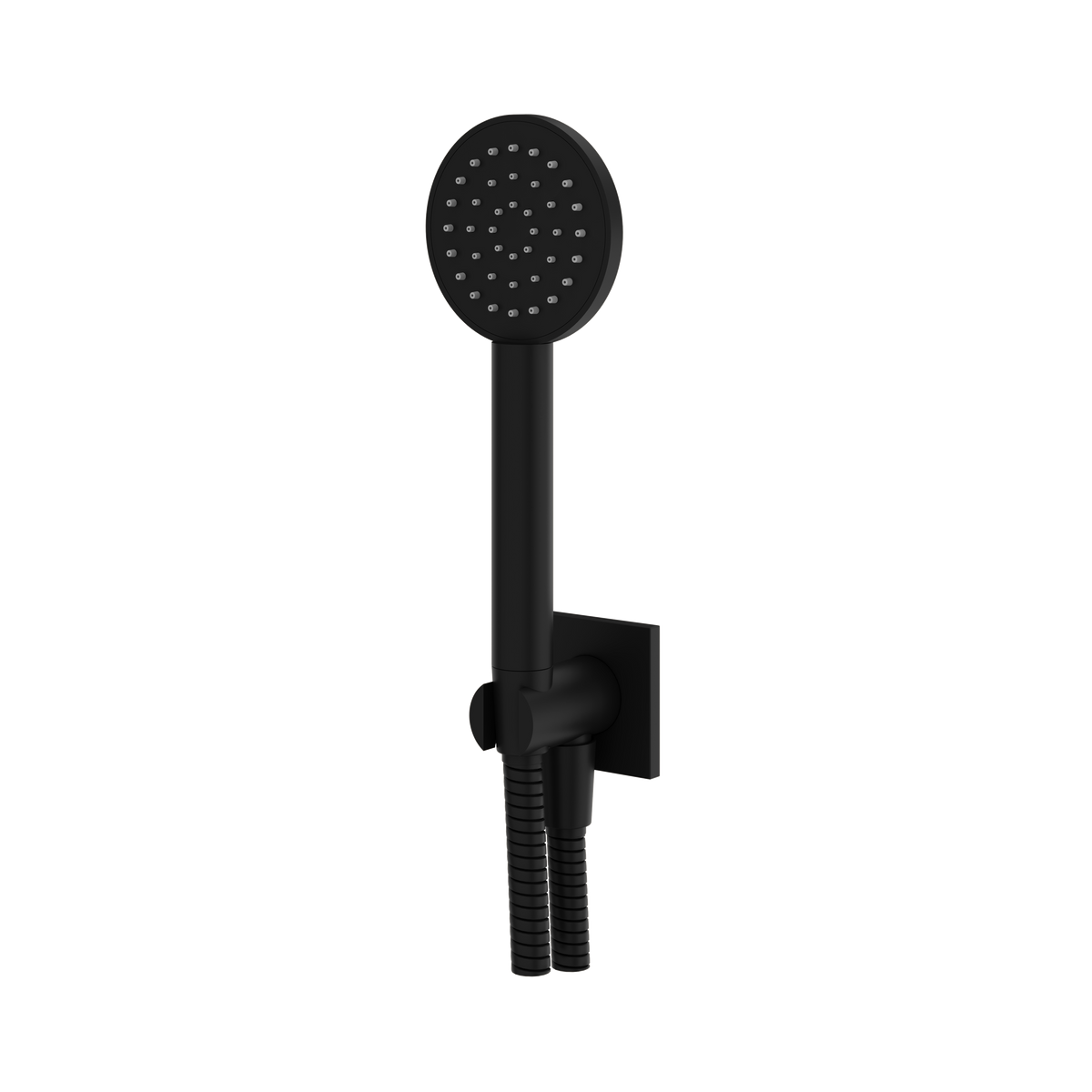 Aquabrass Square Round Handshower Set with Square Flange HSS375 in black