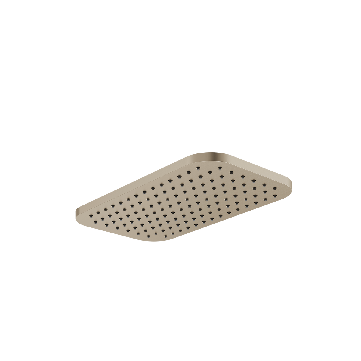 Aquabrass Rectangular Rainhead INARH in brushed nickel