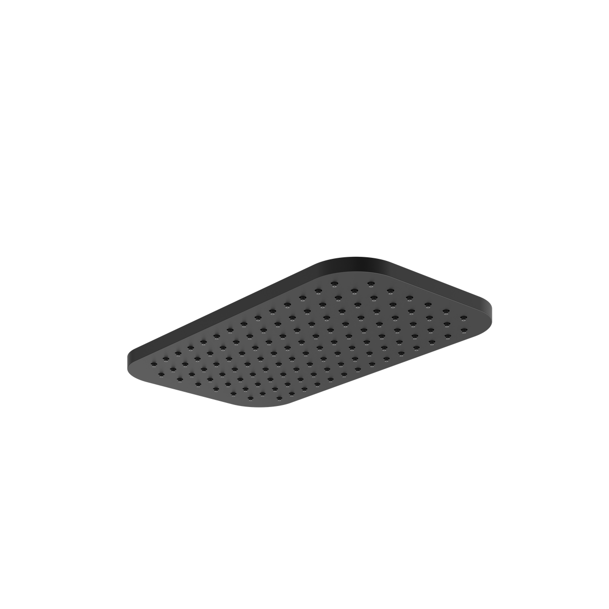 Aquabrass Rectangular Rainhead INARH in electro black