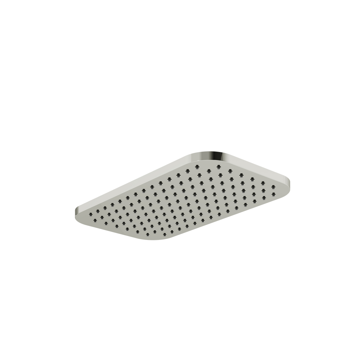 Aquabrass Rectangular Rainhead INARH in polished nickel