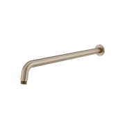 Aquabrass Rainheads and Shower Arms 18″ Round Shower Arm with Flange M8102 in brushed nickel