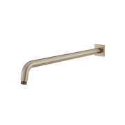 Aquabrass Rainheads and Shower Arms 18″ Round Shower Arm with Square Flange M8206 in brushed nickel