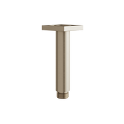 Aquabrass Rainheads and Shower Arms 4″ Round Ceiling Drop with Square Flange M8402 in brushed nickel