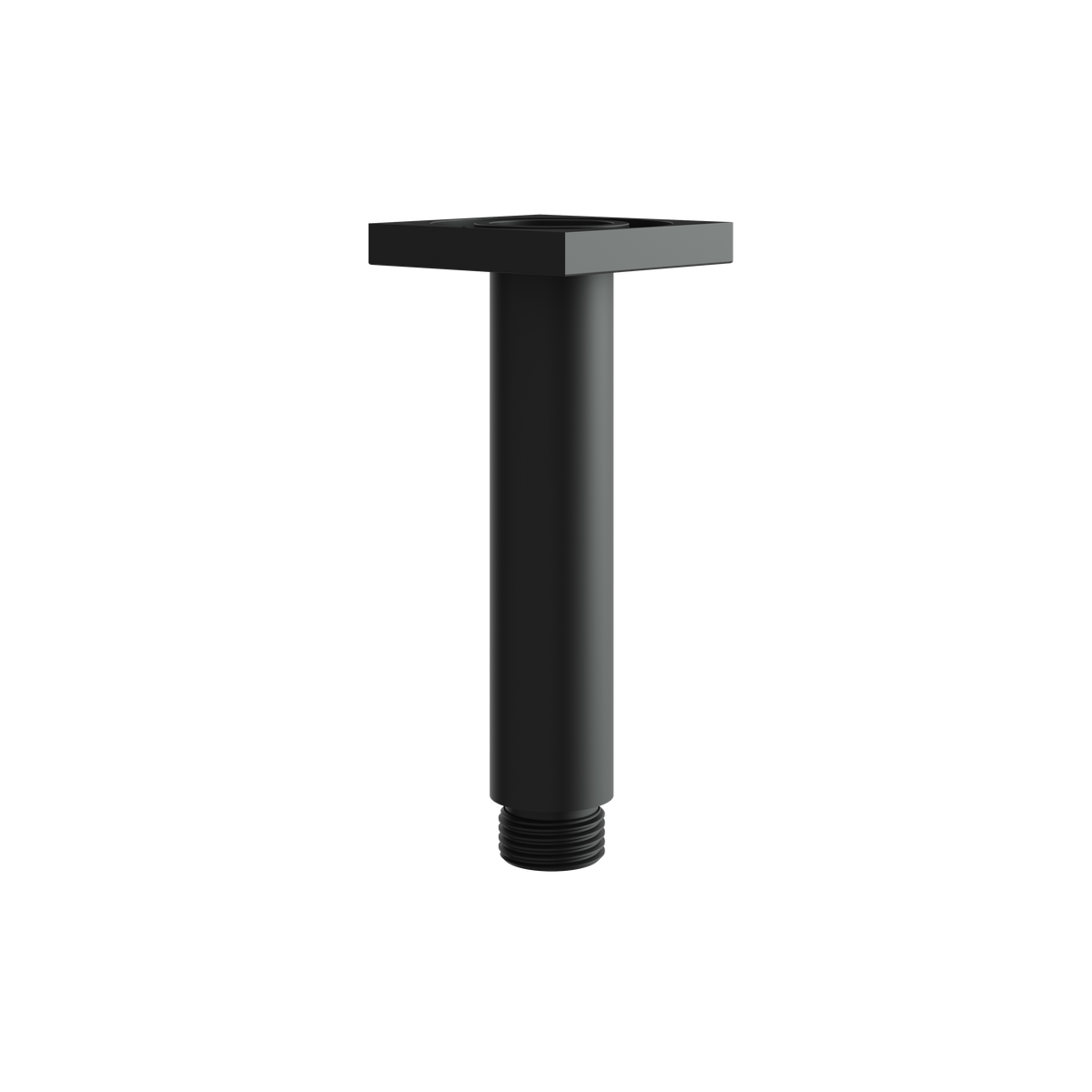 Aquabrass Rainheads and Shower Arms 4″ Round Ceiling Drop with Square Flange M8402 in electro black
