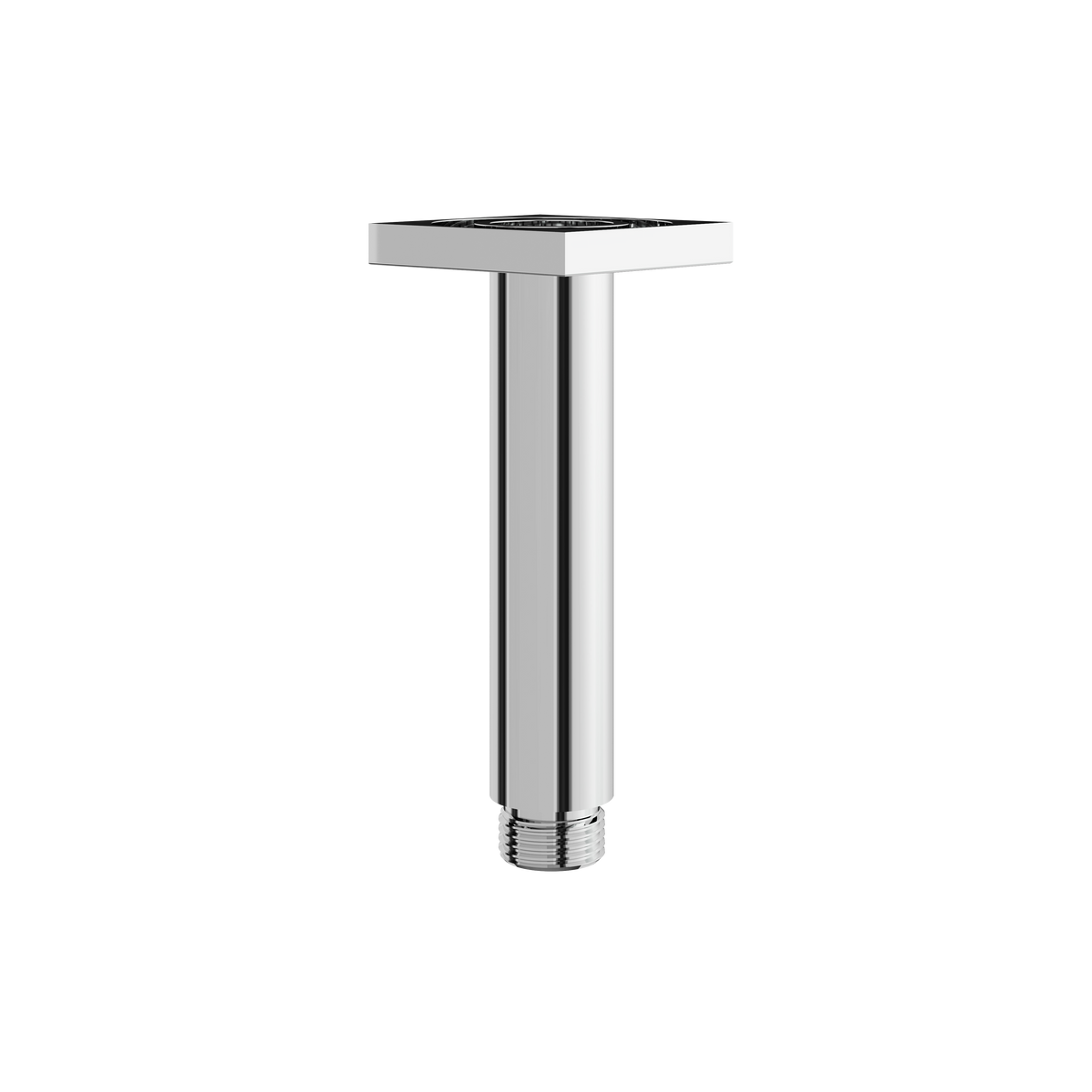 Aquabrass Rainheads and Shower Arms 4″ Round Ceiling Drop with Square Flange M8402 in polished chrome