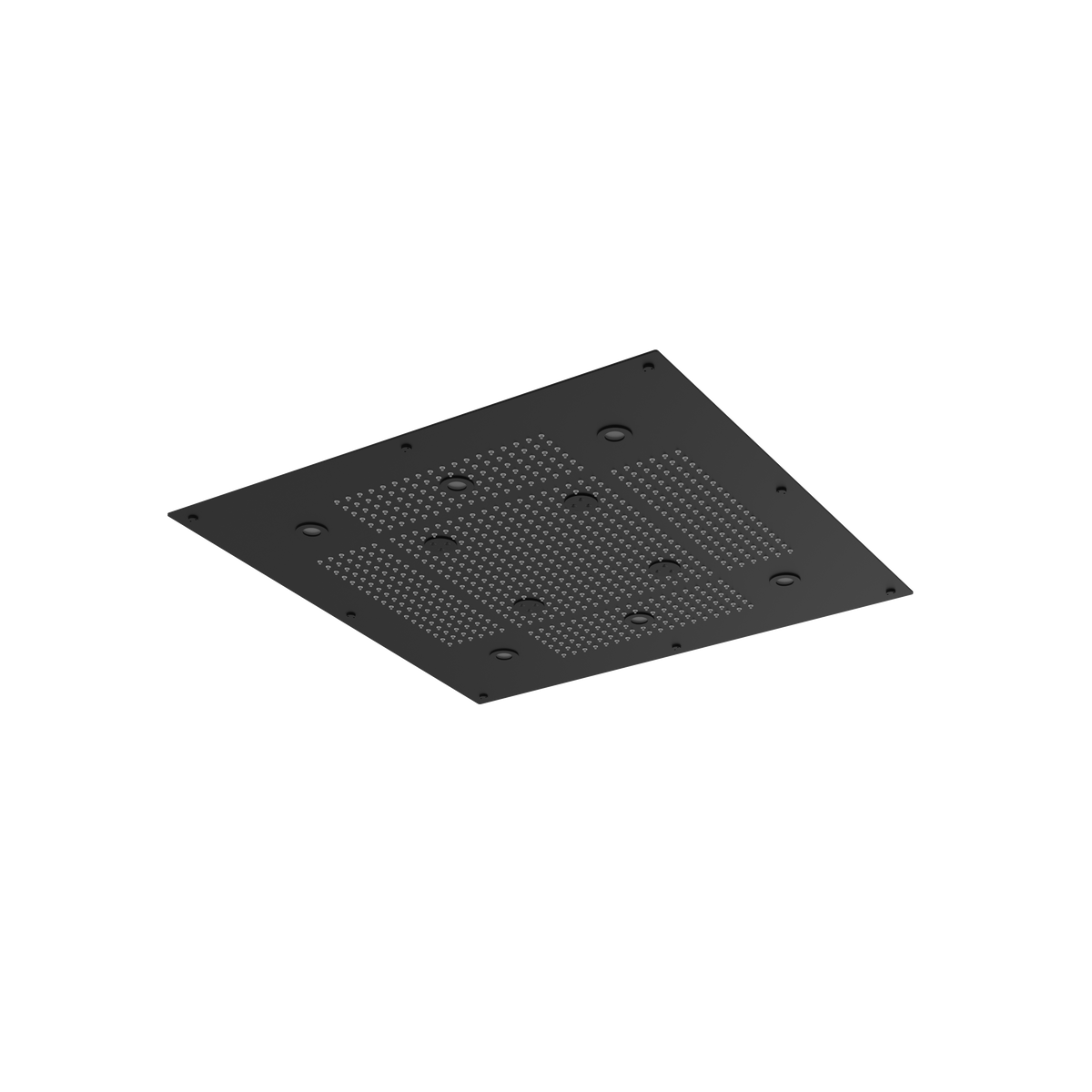 Aquabrass Cura Spa 24″ X 24″ Recessed Rainhead NN925 in black