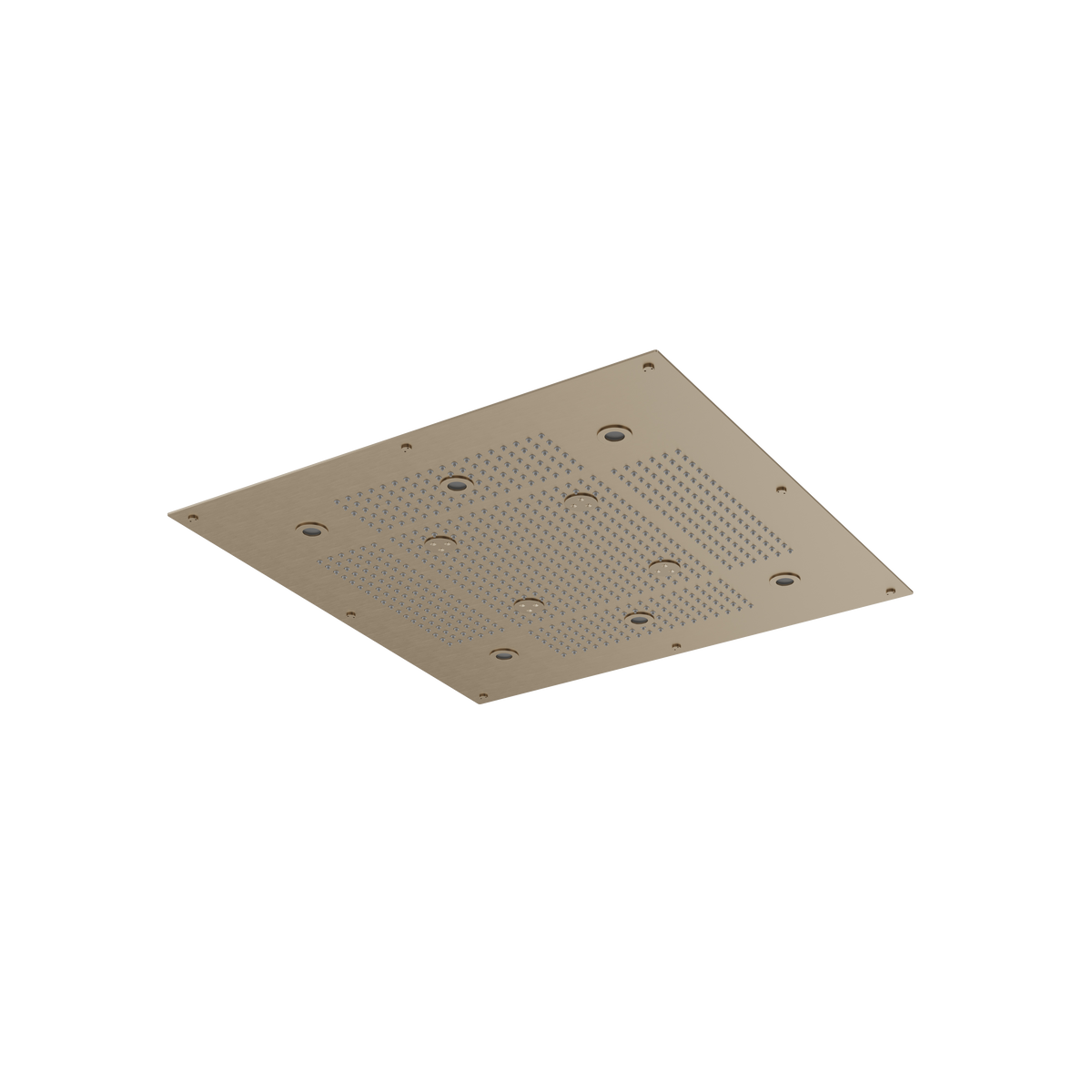 Aquabrass Cura Spa 24″ X 24″ Recessed Rainhead NN925 in brushed stainless steel