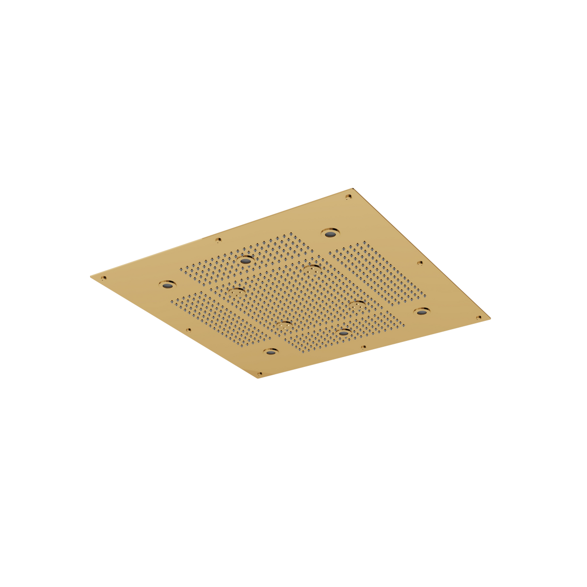 Aquabrass Cura Spa 24″ X 24″ Recessed Rainhead NN925 in polished gold