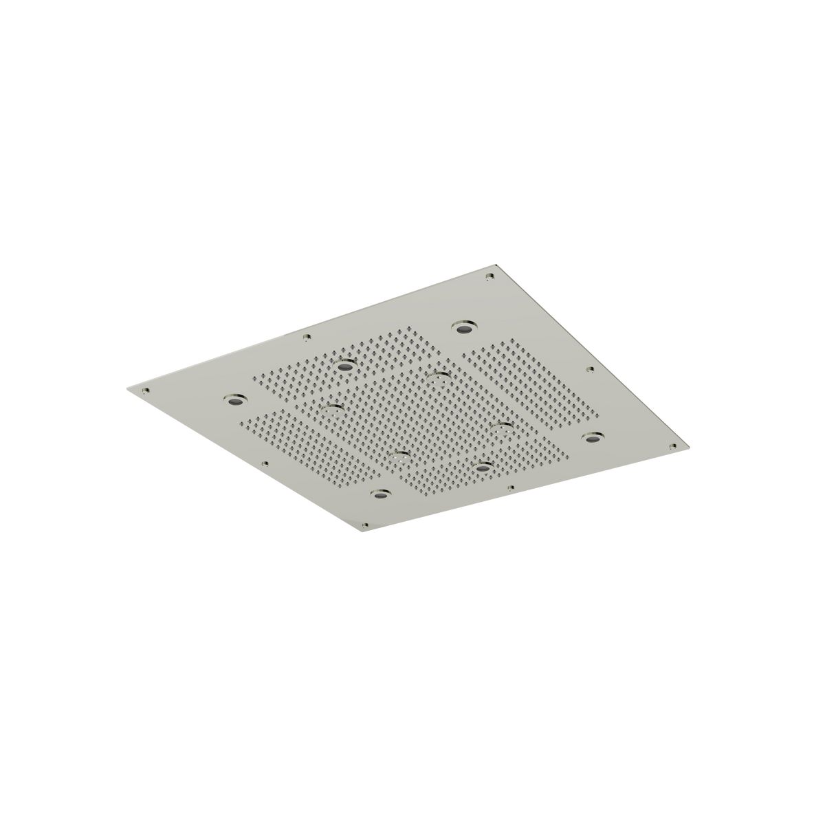 Aquabrass Cura Spa 24″ X 24″ Recessed Rainhead NN925 in polished nickel