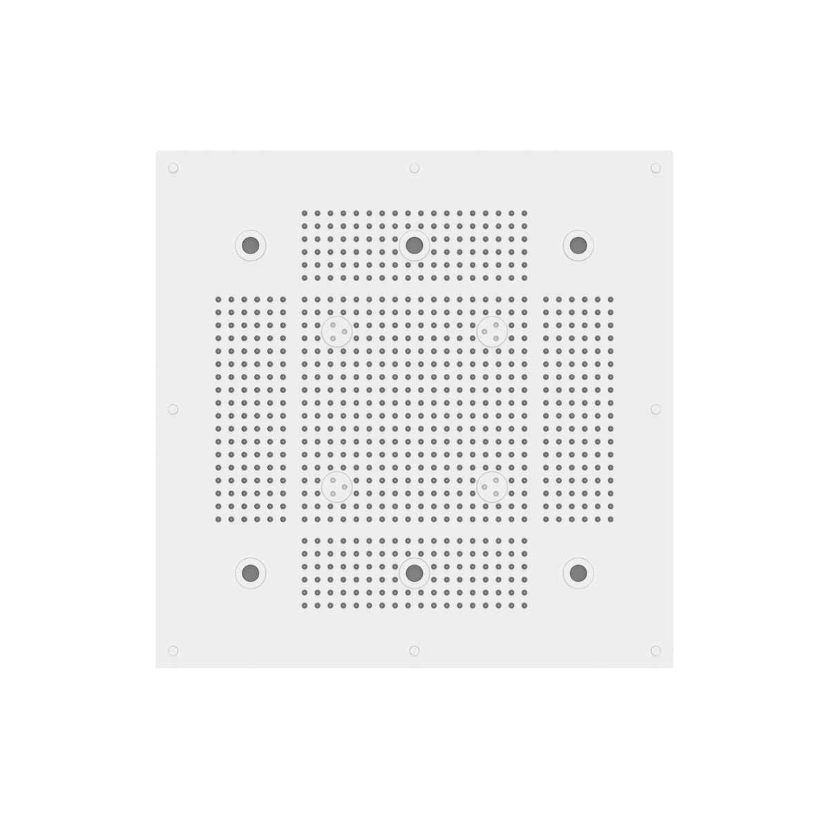 Aquabrass Cura Spa 24″ X 24″ Recessed Rainhead NN925 in white