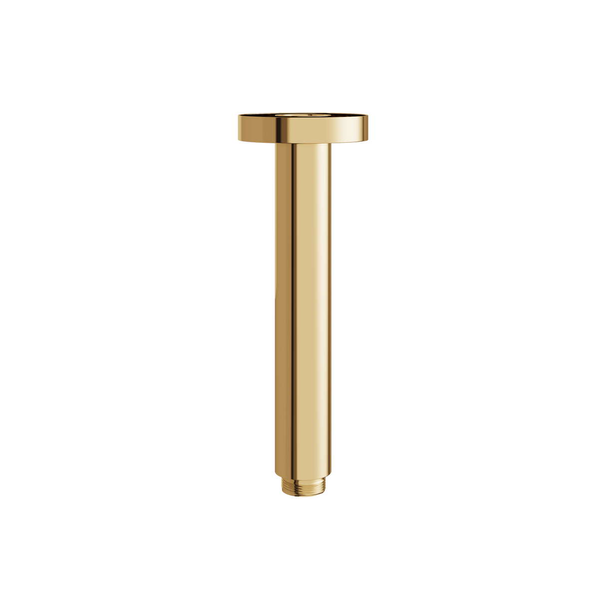 Aquabrass 6” Round Ceiling Drop with Flange RCD06 in polished gold