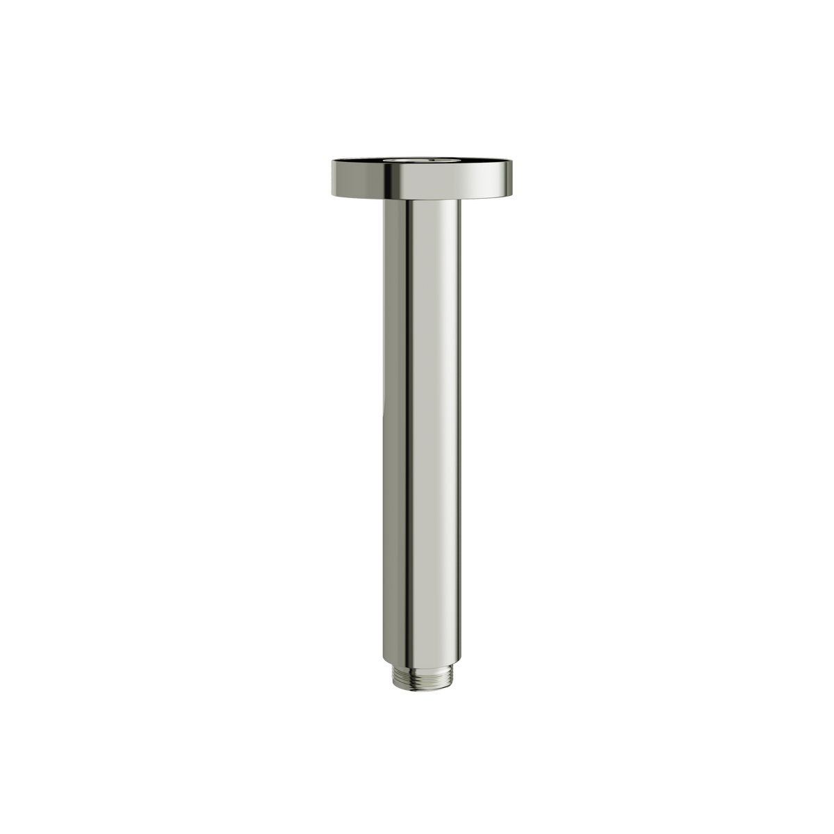 Aquabrass 6” Round Ceiling Drop with Flange RCD06 in polished nickel