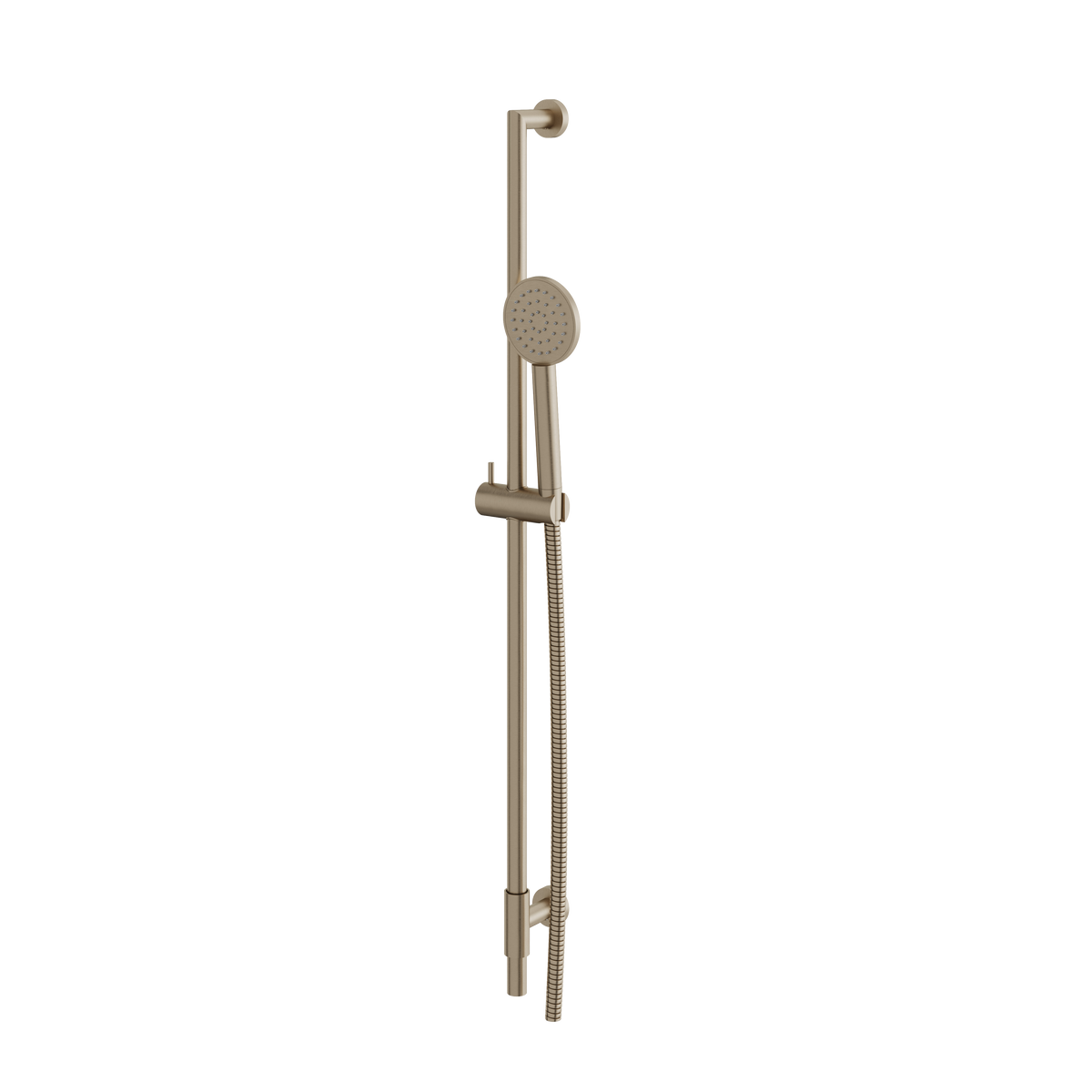 Aquabrass Complete Round Shower Rail RCR85 in brushed nickel