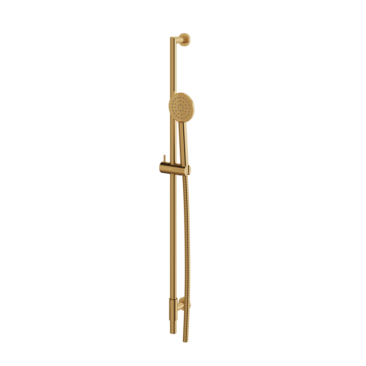 Aquabrass Complete Round Shower Rail RCR85 in polished gold