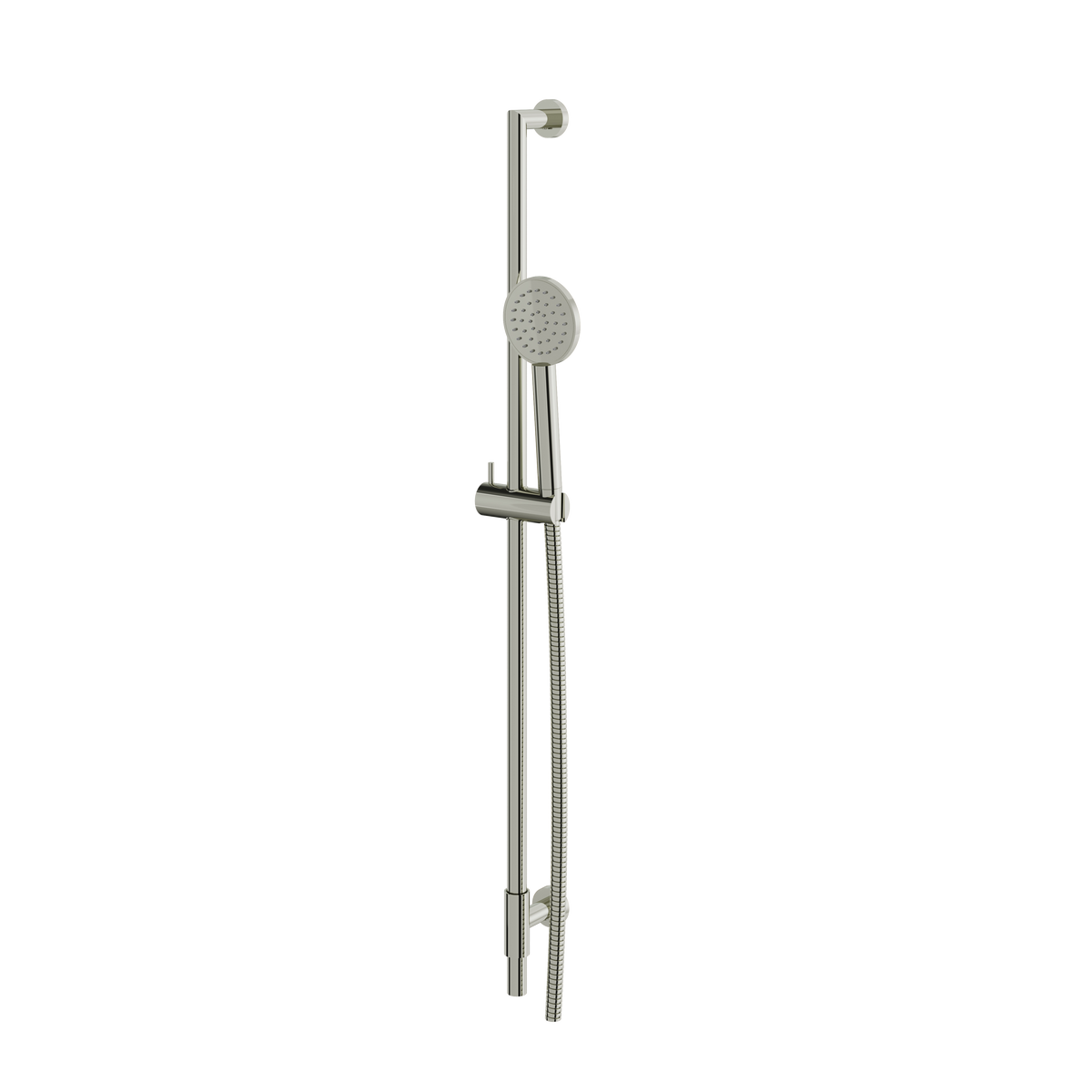 Aquabrass Complete Round Shower Rail RCR85 in polished nickel