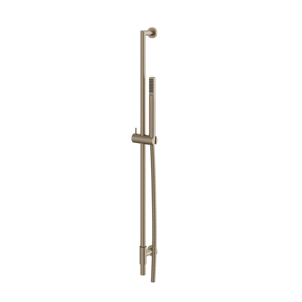 Aquabrass Complete Round Shower Rail RCR95 in brushed nickel