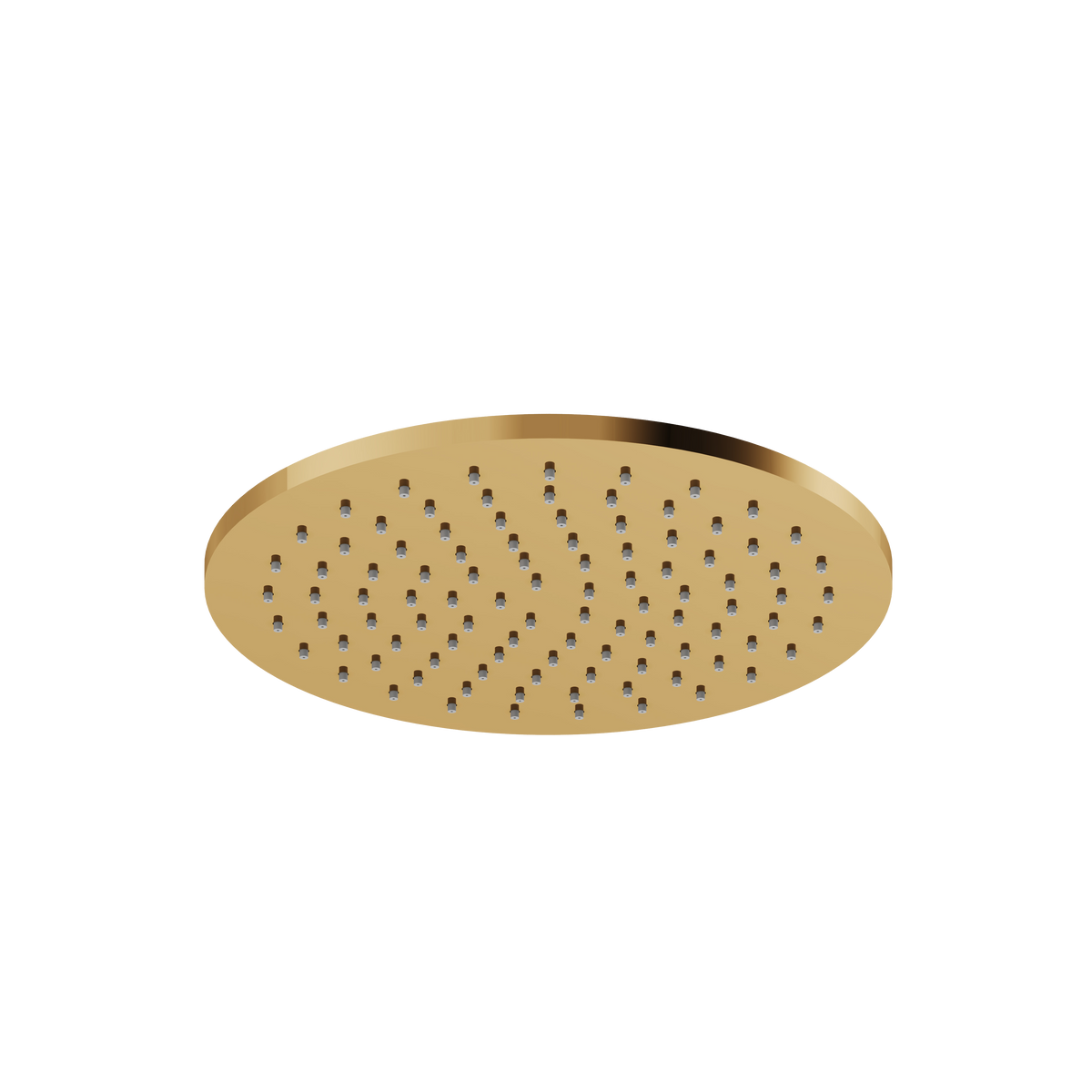 Aquabrass 10″ Round Rainhead RRH10 in polished gold