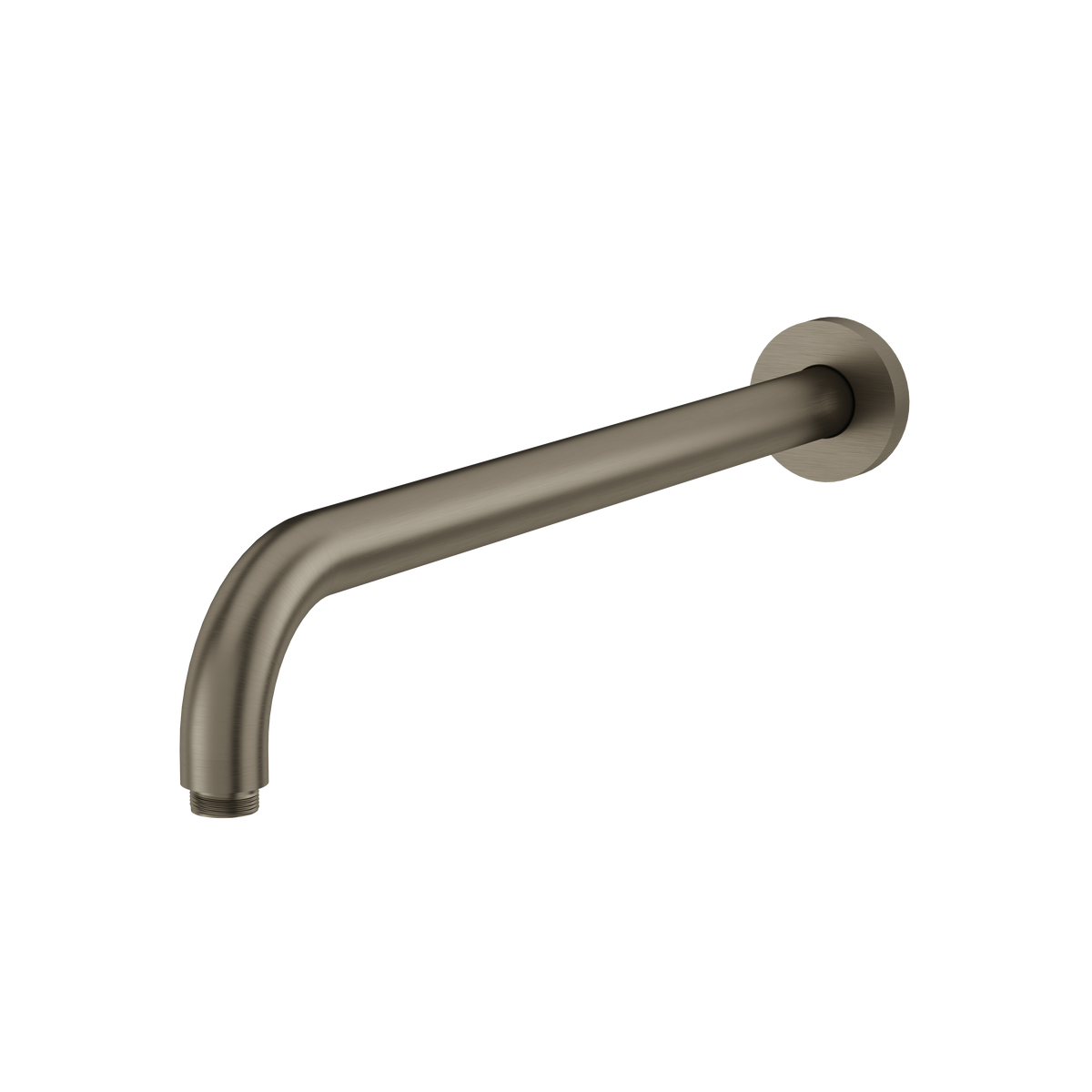 Aquabrass 16” Round Shower Arm with Flange RSA16 in brushed black chrome