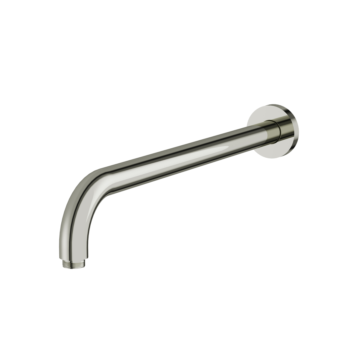 Aquabrass 16” Round Shower Arm with Flange RSA16 in polished nickel