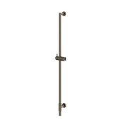 Aquabrass Round Shower Rail RSR35 in brushed black chrome