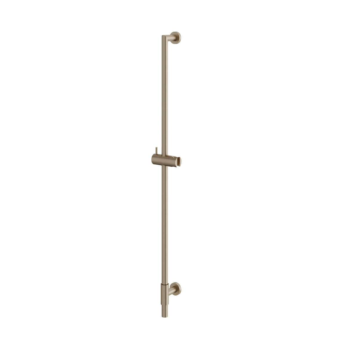 Aquabrass Round Shower Rail RSR35 in brushed nickel