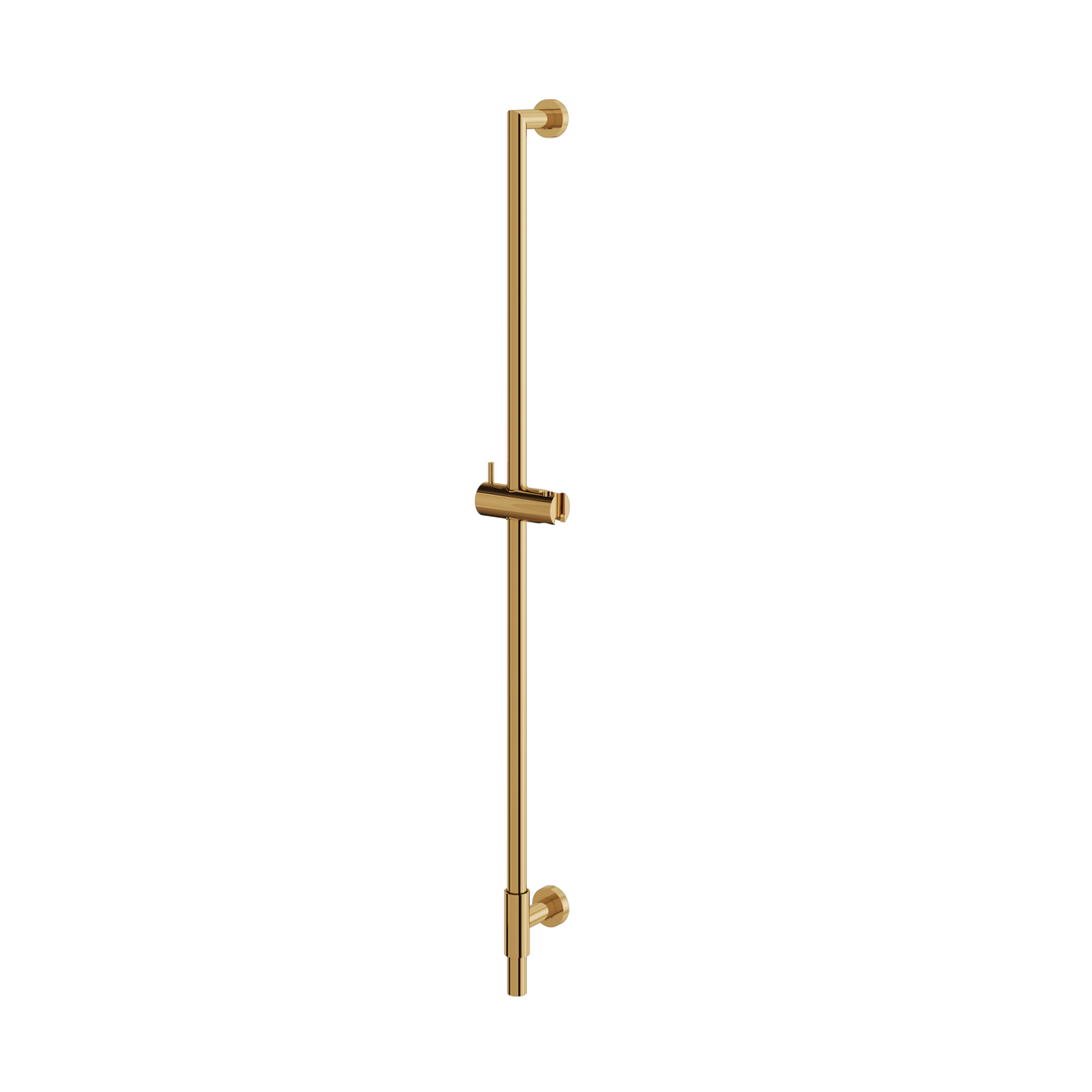 Aquabrass Round Shower Rail RSR35 in polished gold