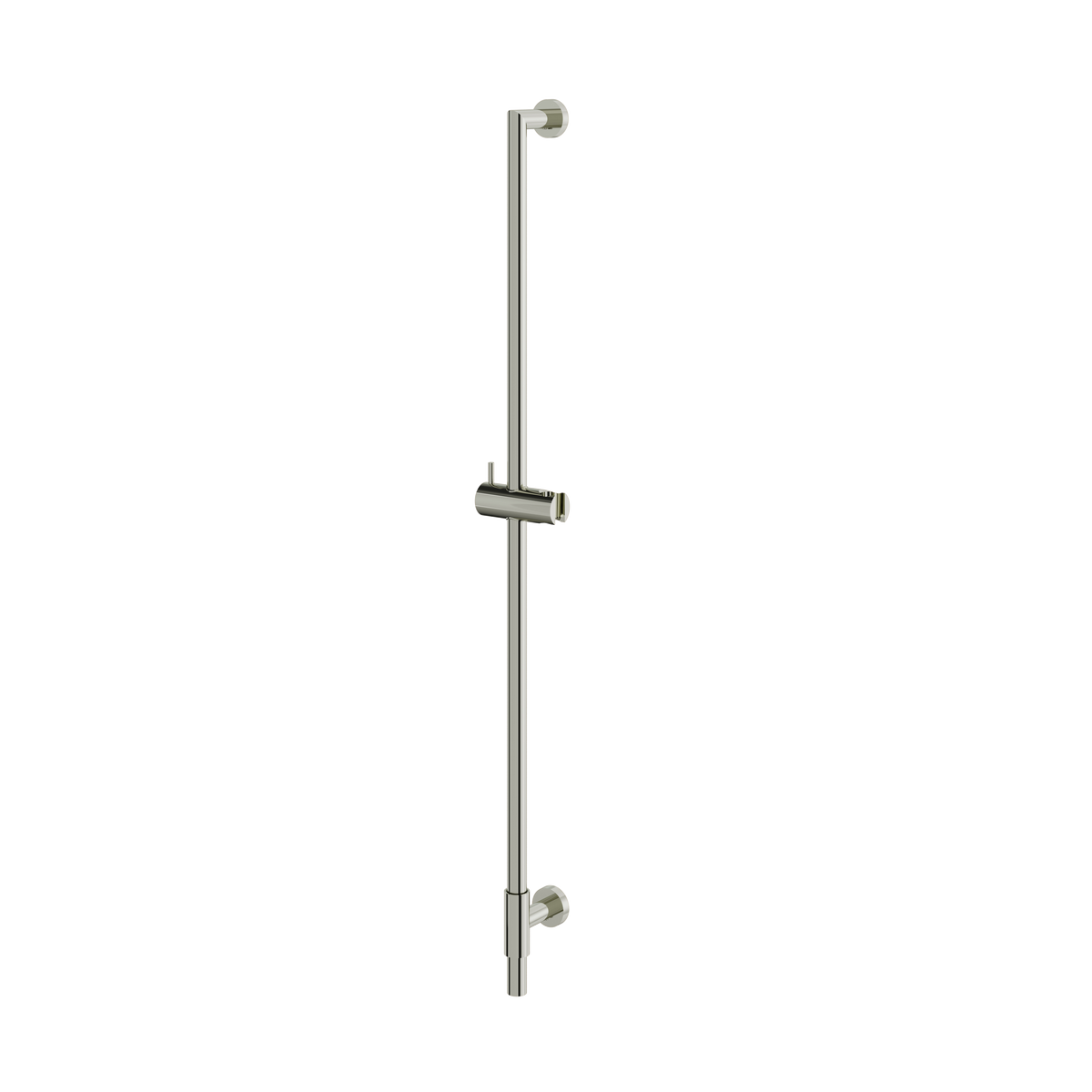 Aquabrass Round Shower Rail RSR35 in polished nickel
