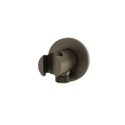 Aquabrass Round Waterway with Hook RWH17 in brushed black chrome