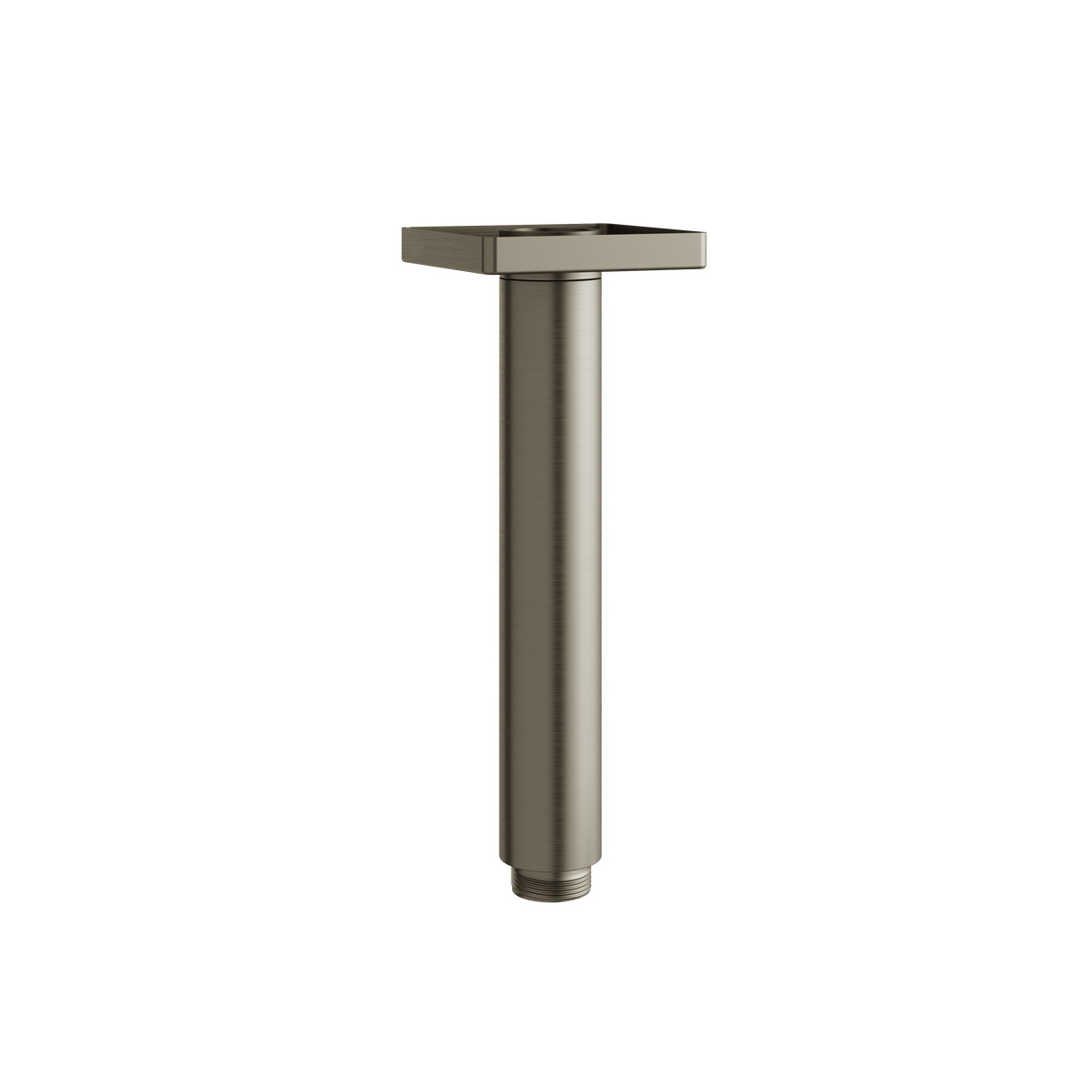 Aquabrass 6” Round Ceiling Drop with Square Flange SCD06 in brushed black chrome