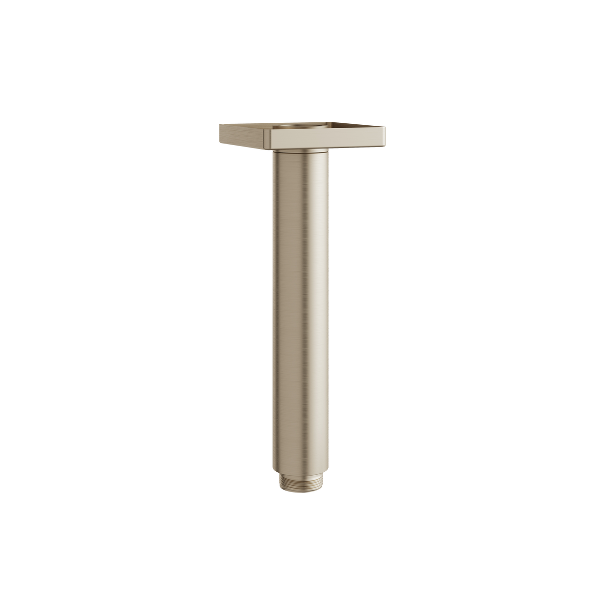 Aquabrass 6” Round Ceiling Drop with Square Flange SCD06 in brushed nickel