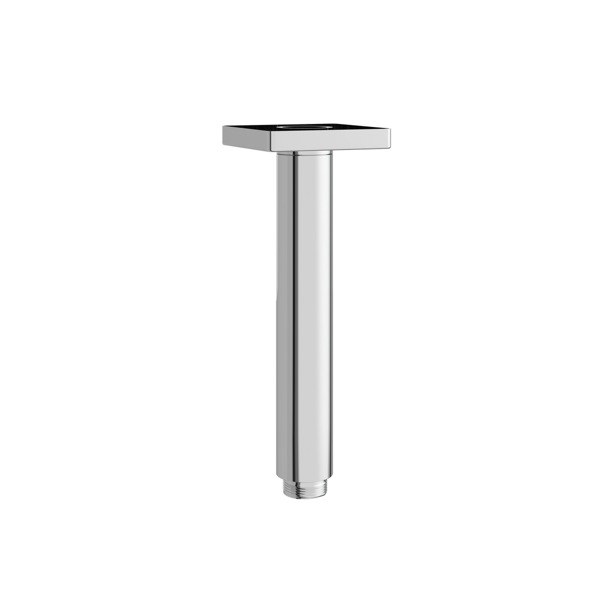 Aquabrass 6” Round Ceiling Drop with Square Flange SCD06 in polished chrome