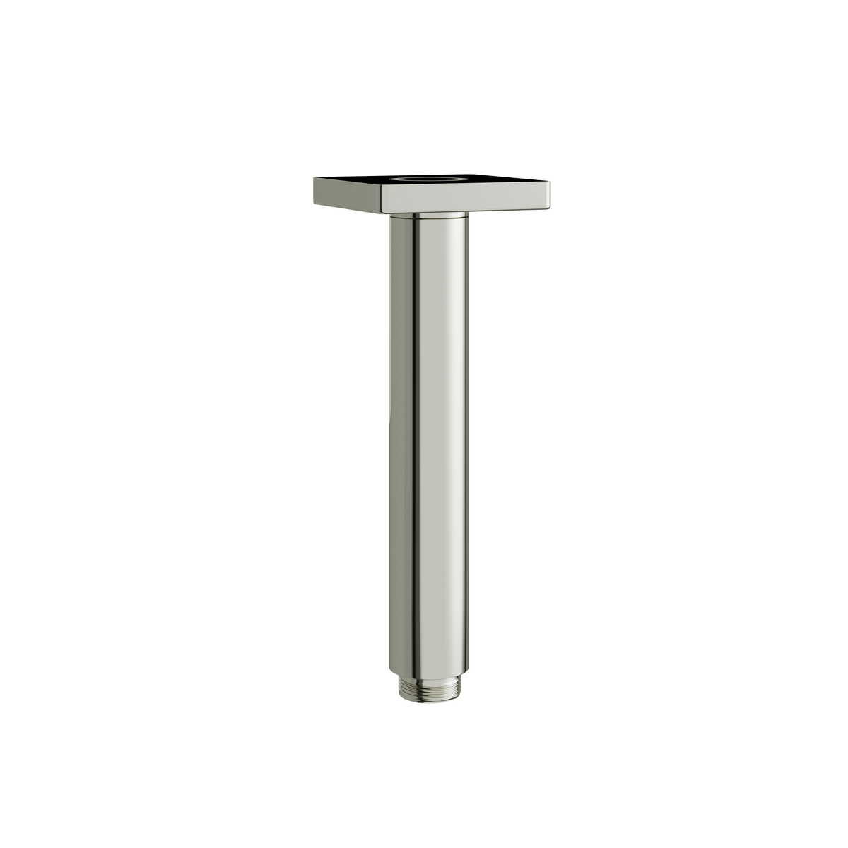 Aquabrass 6” Round Ceiling Drop with Square Flange SCD06 in polished nickel