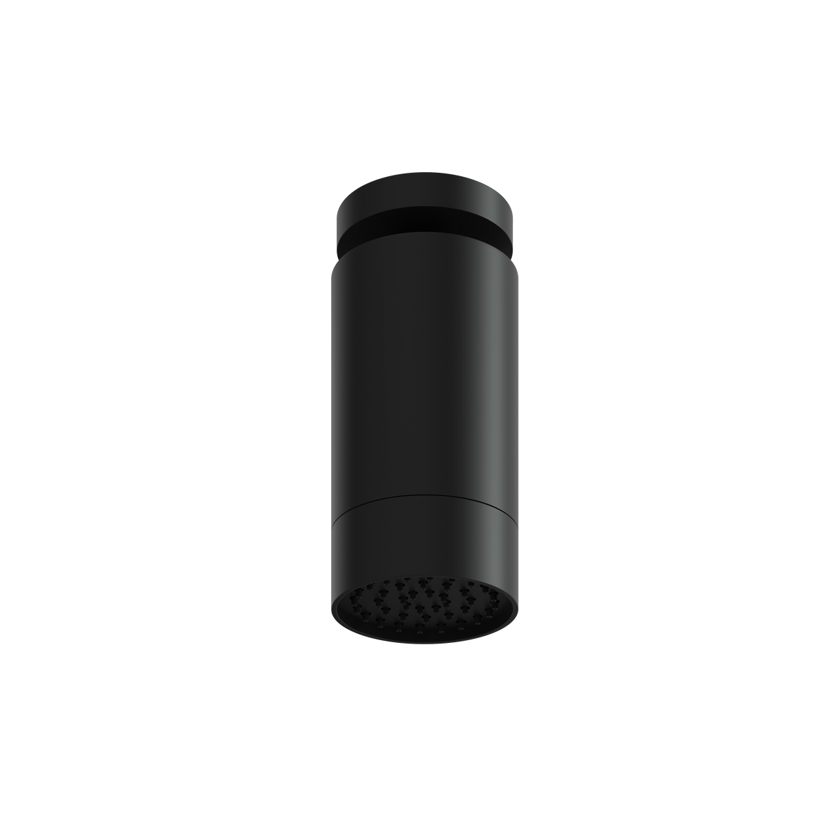 Aquabrass Rainhead with Ceiling Shower Arm – Smooth Ring SPS65 in black