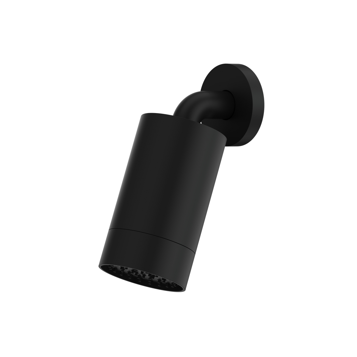 Aquabrass Rainhead with Wall Shower Arm – Smooth Ring SPS67 in black