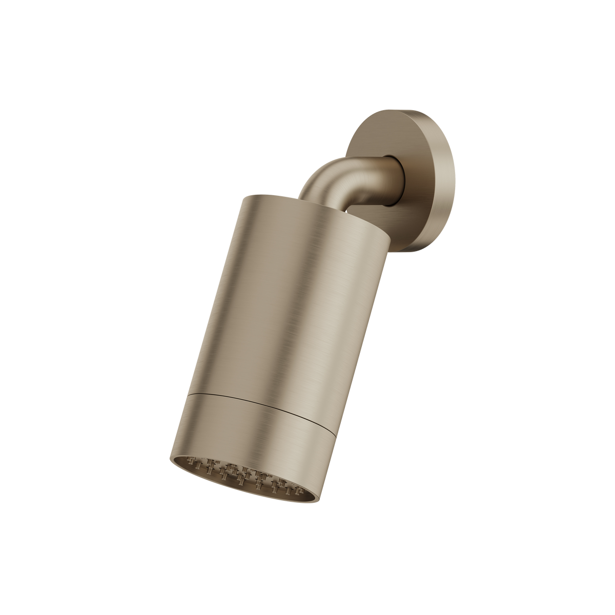 Aquabrass Rainhead with Wall Shower Arm – Smooth Ring SPS67 in brushed nickel