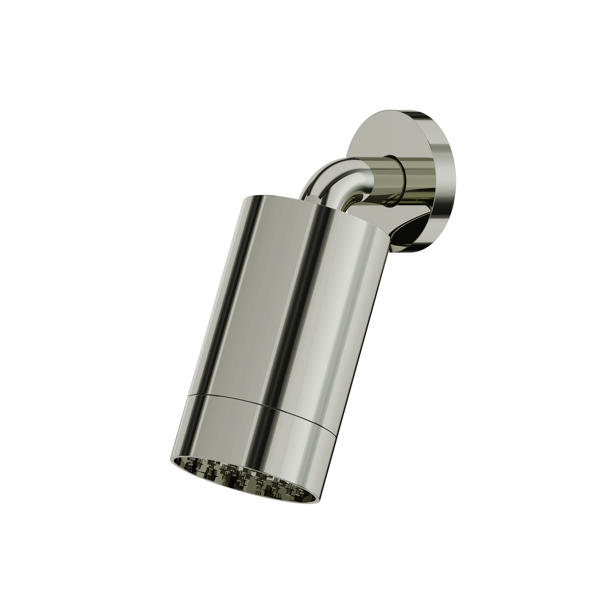 Aquabrass Rainhead with Wall Shower Arm – Smooth Ring SPS67 in polished nickel