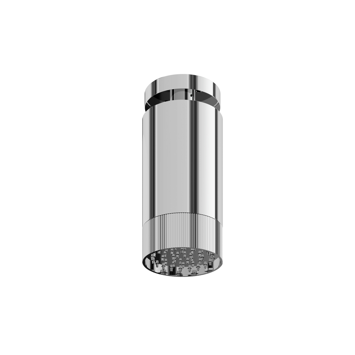 Aquabrass Rainhead with Ceiling Shower Arm – Textured Ring SPT65 in polished chrome
