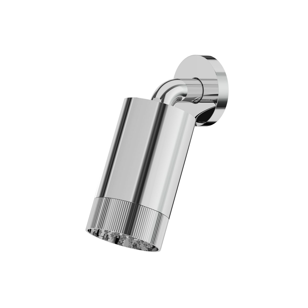 Aquabrass Rainhead with Wall Shower Arm – Textured Ring SPT67 in polished chrome
