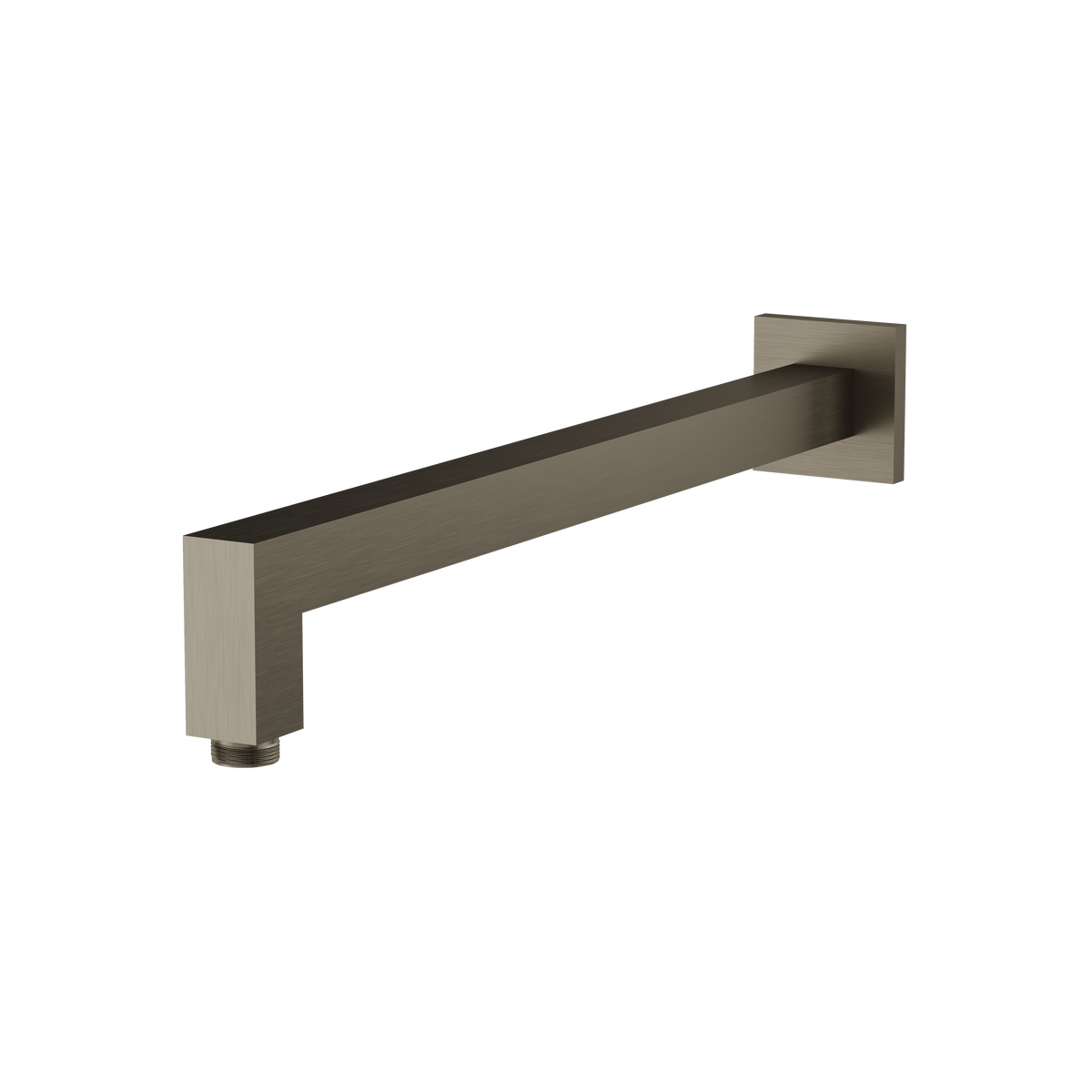 Aquabrass 16” Square Shower Arm & Flange SSA16 in brushed black chrome
