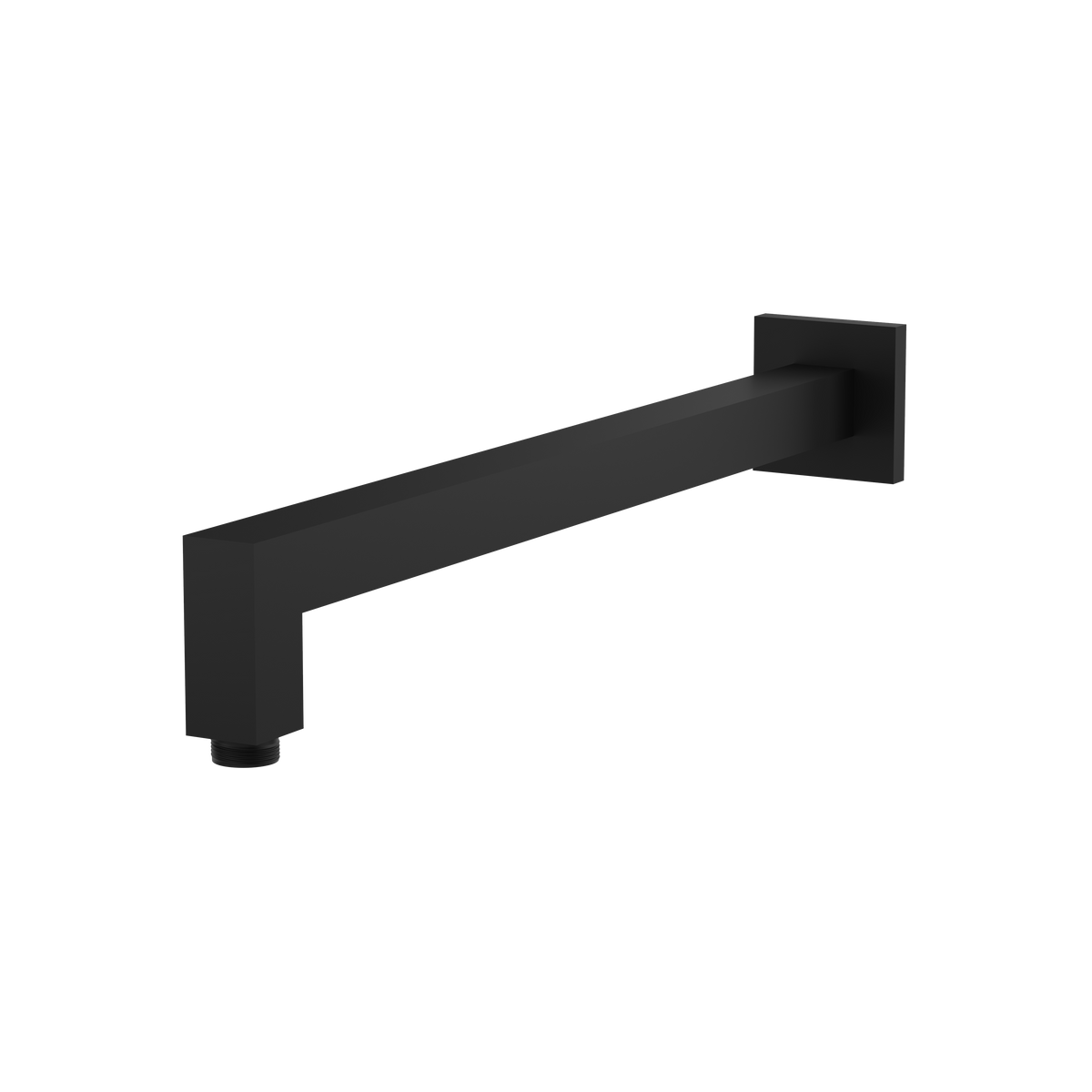 Aquabrass 16” Square Shower Arm & Flange SSA16 in black