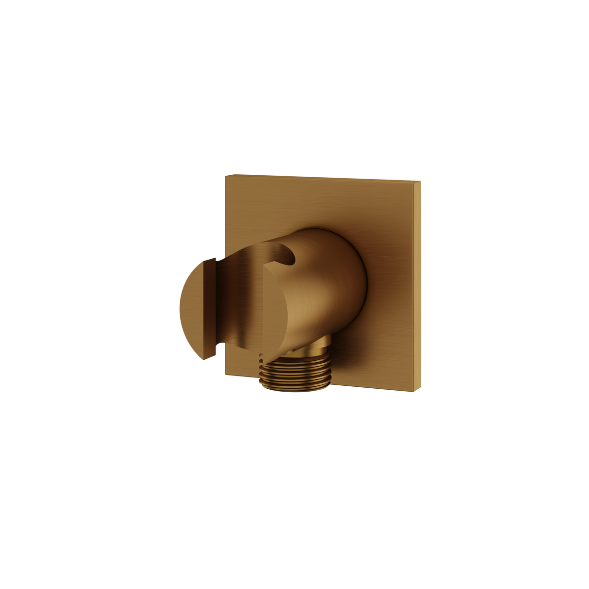 Aquabrass Round Waterway with Square Flange and Hook SWH21 in brushed gold