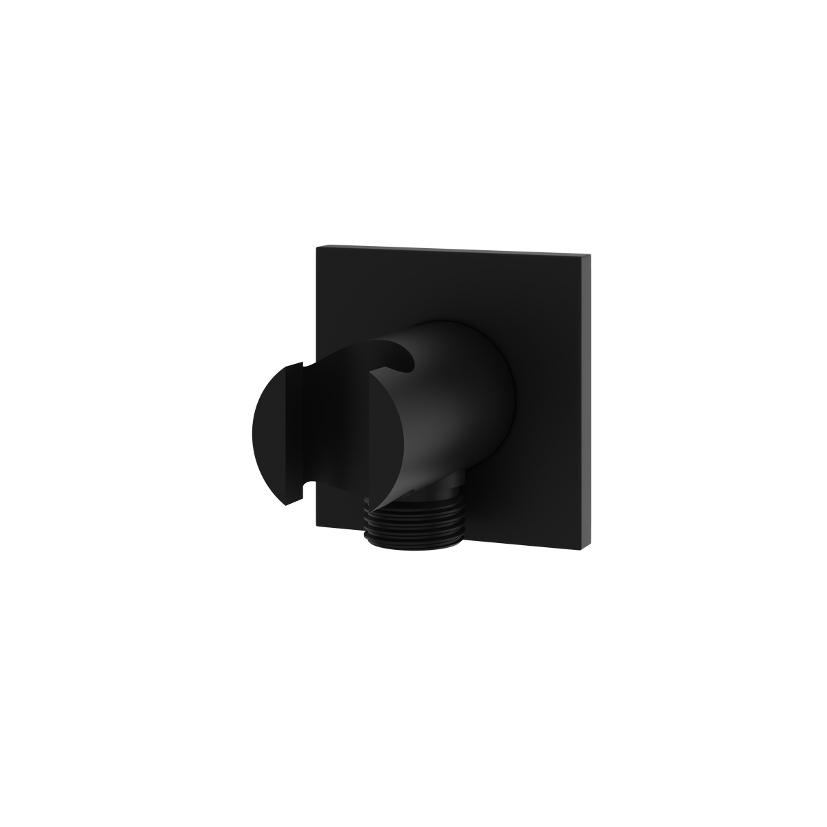 Aquabrass Round Waterway with Square Flange and Hook SWH21 in black