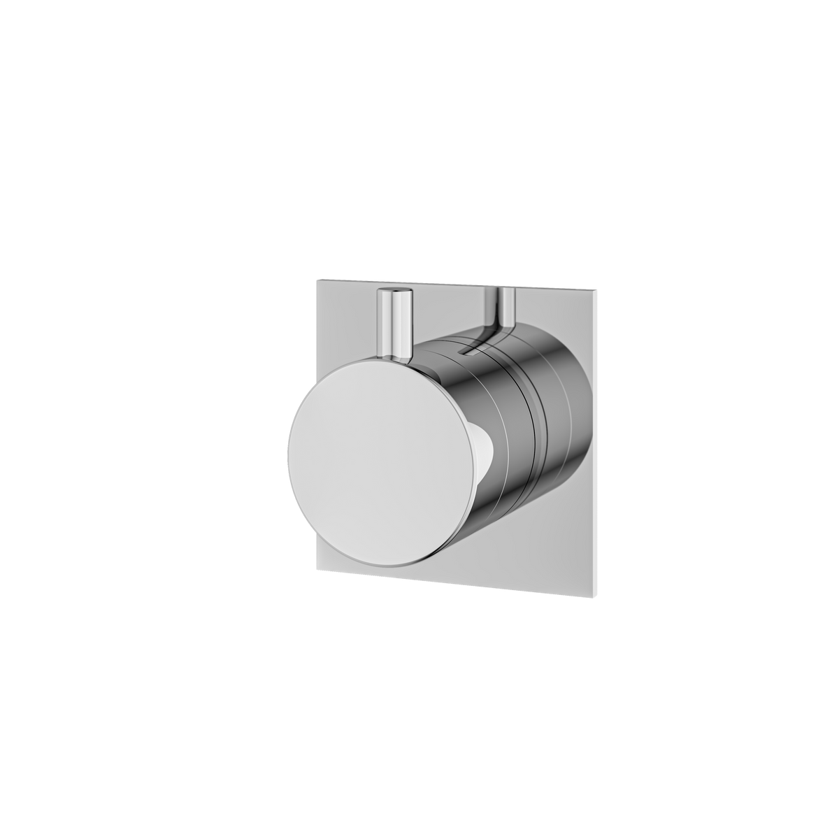Aquabrass Trim Sets Square / Round Trim Set with Diverter 3-Way Non-shared 93832 in polished chrome