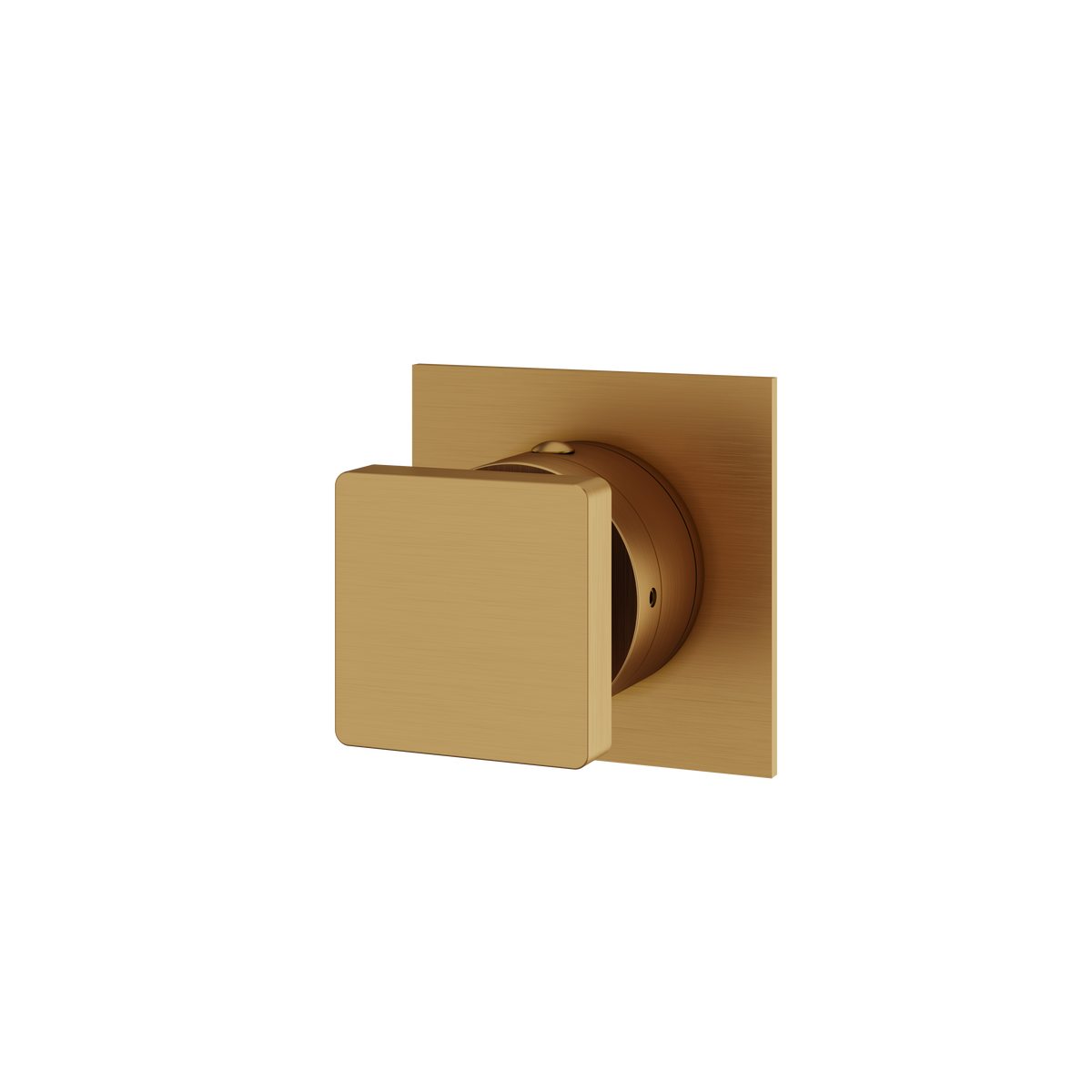 Aquabrass Trim Sets Square Trim Set with Diverter 2-Way Shared 93923 in brushed gold