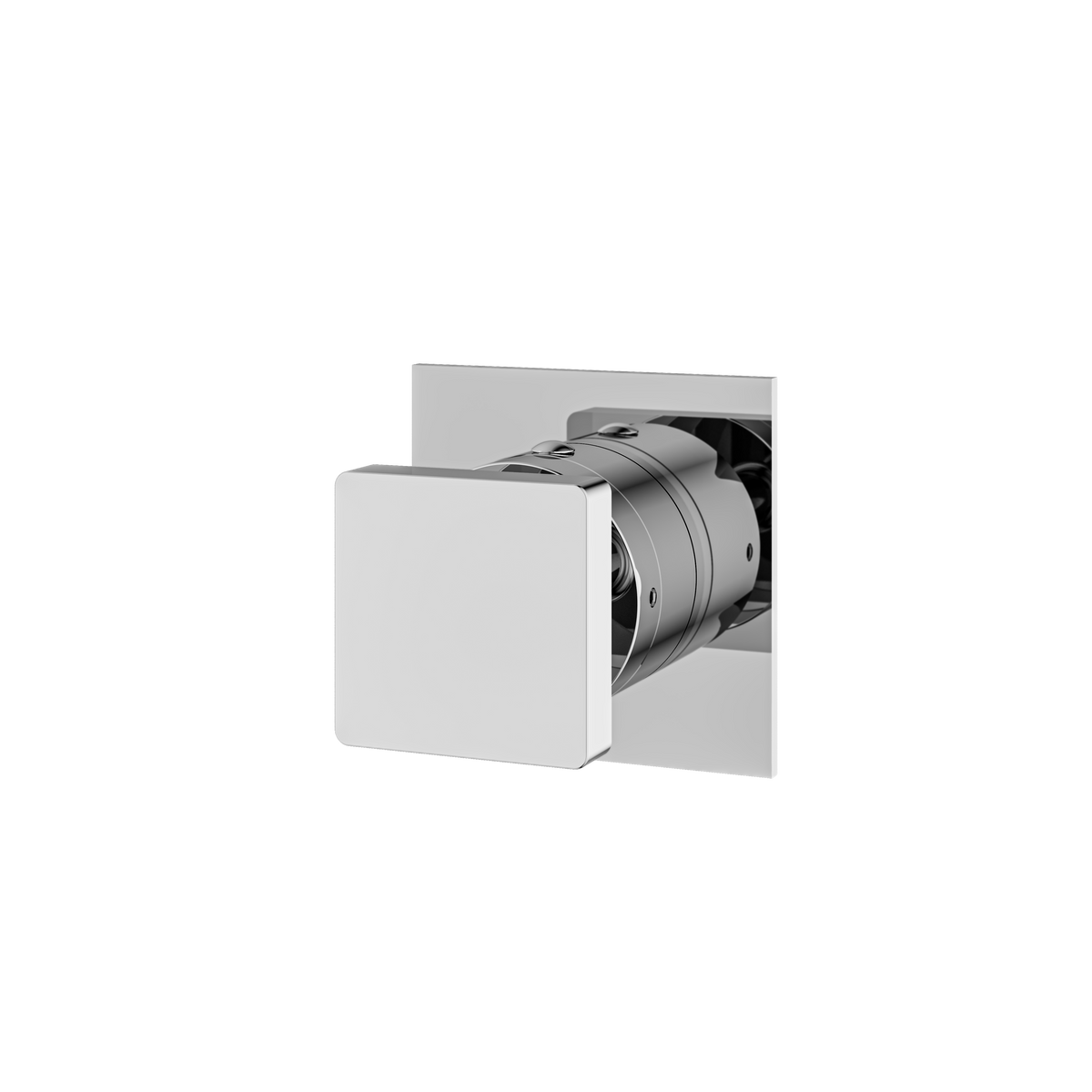 Aquabrass Trim Sets Square Trim Set with Diverter 2-Way Shared 93923 in polished chrome