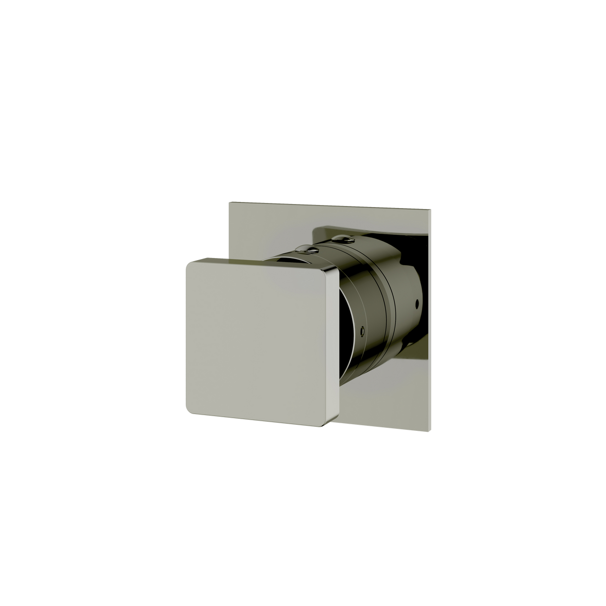 Aquabrass Trim Sets Square Trim Set with Diverter 2-Way Shared 93923 in polished nickel