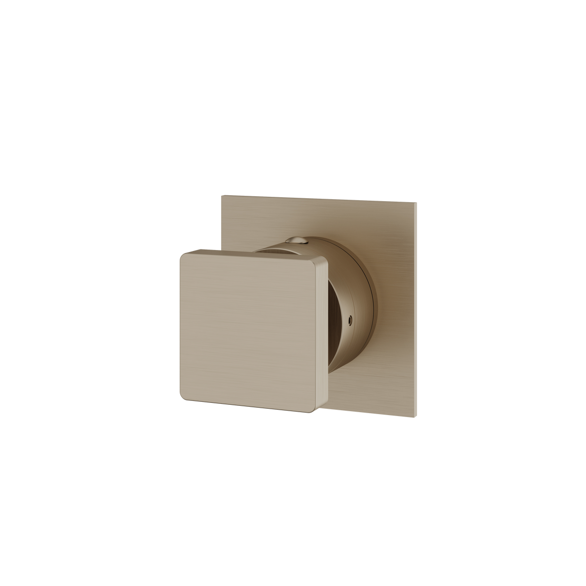 Aquabrass Trim Sets Square Trim Set with Diverter 3-Way Shared 93933 in brushed nickel