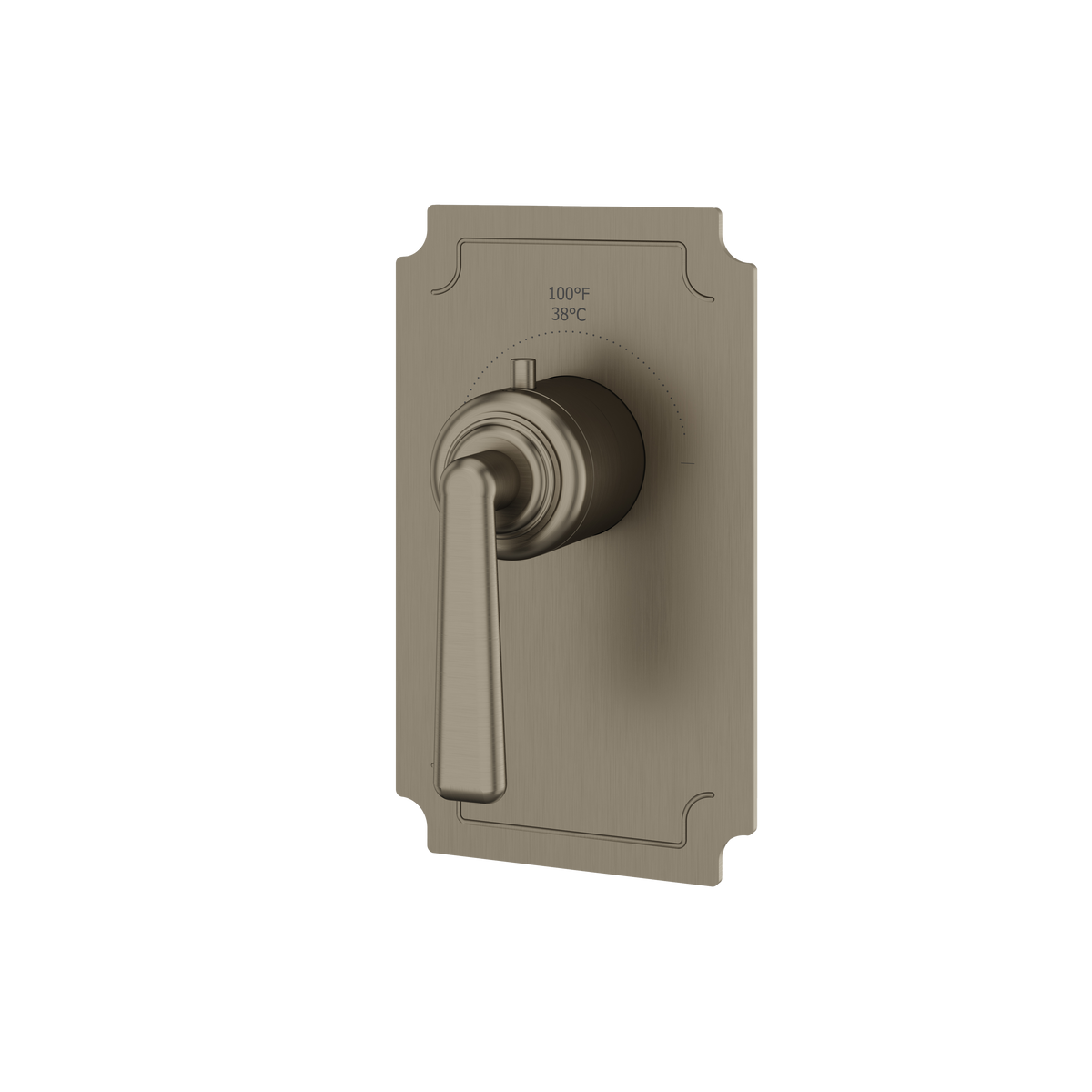 Aquabrass Forum Round Trim Set for Thermostatic Valve C3042 in brushed black chrome