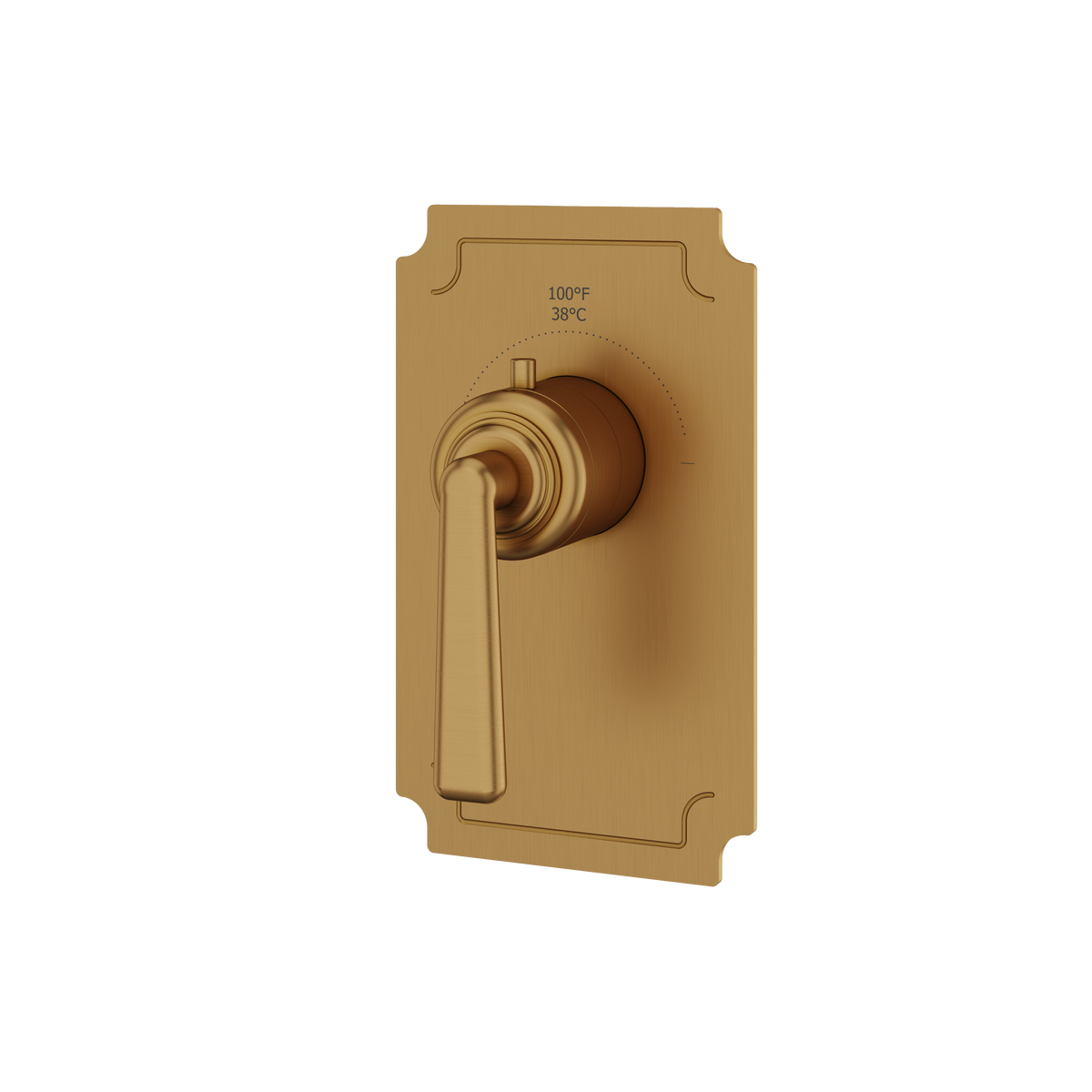 Aquabrass Forum Round Trim Set for Thermostatic Valve C3042 in brushed gold